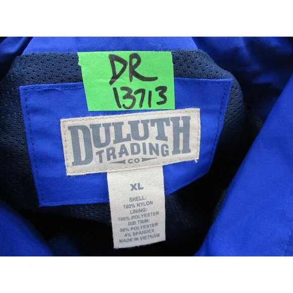 Duluth Jacket Mens Extra Large XL Blue Lightweight Nylon Full Zip - Picture 9 of 10